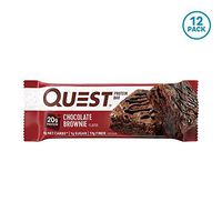 Quest Nutrition Chocolate Brownie Protein Bar, High Protein, Low Carb, Gluten Free, Keto Friendly, 12 Count
