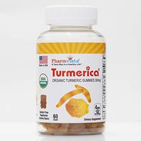 Turmerica - USDA Organic Turmeric Curcumin Gummies 300mg, Anti Inflammatory, Joint Pain Relief, Antioxidants. 100% Vegetarian, Kosher & Halal Certified - 60 Count…
