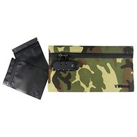 Smell Proof Bag 11x6 Inch with Activated Carbon Fiber Technology with Combination Lock to Keep Herbs and Prescription Medication Locked Away with 2 4x6 Inch Mylar Bags by Wilnocon (Camouflage)