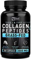 Pure Collagen Peptides Collagen Pills (360 Capsules) 100% Grass Fed Collagen Protein Powder - Hydrolyzed Collagen Powder for Joint and Tendon Supplement & Hair Skin and Nails - Colageno Hidrolizado