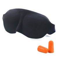 New Designs Soft and Comfortable Sleeping Eye Mask Blindfold Shade Travel Sleep aid Cover Light guide + Free Earplugs