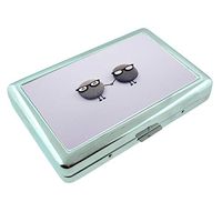 Rock Love Em2 Hip Silver Cigarette Case Id Holder Metal Wallet 4" X 2.75" RFID Protection