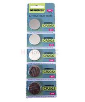 Hillflower 100 Piece CR2032 Card Blister 2032 BR2032 3V Lithium Battery for Remote Alarm PC