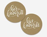 His Favorite & Her Favorite Wedding Stickers, Choose Your Colors, Wedding Favor Stickers (#488-1-WT-KR)