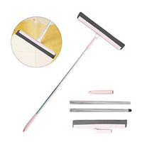 YiFeng Floor Squeegee Removable with 37.4” Stainless Steel Handle(Ivory) Clean Hair 180 ° Rotation Cleaning Dead Angle Detachable Windshield Wiper