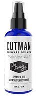 Cutman After Shave Balm + Face Moisturizer For Men - 4.5 Oz Of Double KO - Menthol and Caffeine Soothes and Recharge - Attack Ingrown Hairs - Defends Dry Skin - Organic 2 In 1 Anti-Aging Aftershave