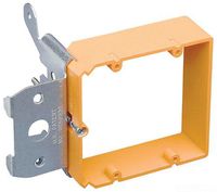 Carlon SC200ADJC Outlet Box Low Voltage Bracket, Adjustable, Backless, 2 Gang, 3-5/8-Inch Length by 5-5/8-Inch Width, Orange, 1 Pack