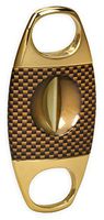 Lotus Jaws Serrated V-Cut Cigar Cutter - Carbon Fiber Gold