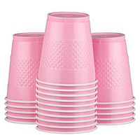 JAM PAPER Bulk Plastic Party Cups - 12 oz - Baby Pink Pastel - 200 Glasses/Box