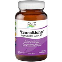 Transitions by Pure Essence Labs - Natural Menopause Relief Supplement - Promotes Hormone Balance, Reduces Hot Flashes, Mood Swings, Night Sweats - 60 Capsules