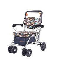 SHGK Lightweight Wheel Rollator Foldable Portable 3 in 1 Shopping Camping Transport Trolley Easy to Use and Great Mobility