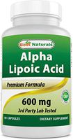 Best Naturals Alpha Lipoic Acid 600 mg 60 Capsules - ALA Powerful Antioxidant