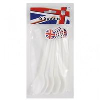 Great Britain Union Jack Plastic Spoons x 6