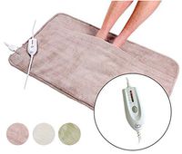 Serta | Ultra Soft Plush Electric Heated Warming Pad for Feet, Back, Waist, and Abdomen (Beige) (Renewed)