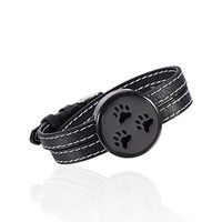 wonderful jewerly Lovely Multi Color Pet Pawprint Aromatherapy Locket Bracelet Essential Oil Diffuser Locket Leather Wristband (Black)