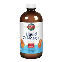 KAL Liquid Cal-Mag+ Vitamin D-3 | Natural Orange Flavor | Healthy Bones, Muscle & Heart Support | 30 Serv | 16 oz