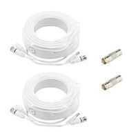 120ft White Premium Surveillace Thick Extension Cables for Zmodo Systems