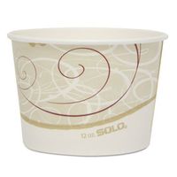 SOLO CUPS VS512SYM Single Poly Paper Container, 12 oz, Symphony, 4.2" dia, 60/Pack, 20 Pack/Carton
