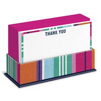 Pink Biarritz Stripe Flat Notes