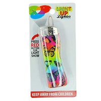 Light-Up Printed Pocket Lighter, Refillable, Colorful Fashion Designs - Butterflies