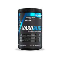 VASOBLITZ Award Winning Dual Nitric Oxide Pre Workout with NO3T Arginine Nitrate,L-Citrulline,Betaine Anhydrous,Calcium Lactate,Caffeine Free for Muscular Endurance(30 Serving, Blue Raspberry)      