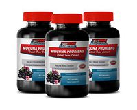 Stress Supplements for Women - MUCUNA PRURIENS Velvet Beans Extract - antioxidant Vitamins for Men - 3 Bottles 180 Capsules