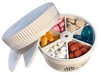 Take Six™ Travel Pill Bottle | Multi-Compartment Pill and Vitamin Storage | Child-Resistant Lid | Compact, BPA-Free, Made in USA