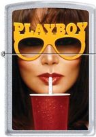 Zippo Playboy August 82 Cover Satin Chrome Windproof Lighter