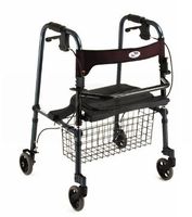 Cruiser De-Light Folding Rolling Walker - Blue with Basket - 1 Each/Each - 4010BL-S