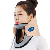RenShiMinShop Traction Equipment Cervical Traction Device Inflatable Cervical Traction Device Home Medical Stretcher Neck Support Neck Cervical deformity Muscle Stretching Device (Color : Yellow)