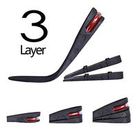 3-Layer Unisex Height High Increase Shoe Insoles for Men Women Shoe Pad Lift Kit Air Cushion Heel Inserts 3 Layer (2.75" / 7cm)