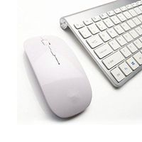Matoen(TM) Ultra-thin mini keyboard suit 2.4 G wireless keyboard and Mouse Combo Set (White)