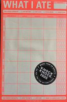 Knock Knock What I Ate Notepad Food and Liquid Drink Tracker (Florescent Orange)