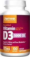 Jarrow Formulas Vitamin D3, Supports Calcium and Bone Metabolism, 5000 IU, 100 Softgels