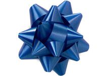 Pack Of 48, Medium Solid Royal Star Poly Gift Bows 3-1/2" x 13 Loops Made In Usa