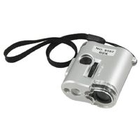 60X Loupe Magnifier 2 LED Light 1 UV Lamp Gemstone Jewelry Gray Shell