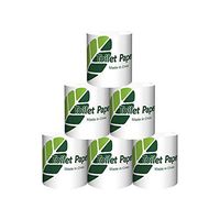 Toilet Paper Affordable 4-Ply Standard Rolls, Toilet Paper Household Toilet Tissue 1500 Sheets Per Roll, Super Soft and High Absorbency Pack 6 Rolls