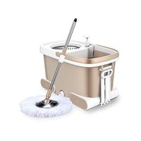 WXQ-XQ Mop and Bucket Cleaning Set Hand Pressure Dry And Wet Dual Use Adjustable Dual Drive Household (Color : A)