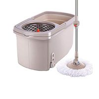 Living utensils Rotary Mop Bucket Dry Mop Bucket Double Drive Hand-free Mop Rotating Tow Barrel