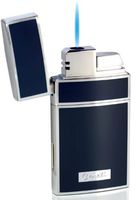 Visol Caseti Troy Blue Lacquer Single Torch Flame Cigar Lighter