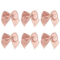 LIOOBO 60Pcs Ribbon Bows Bowknot Flower Handmade Bright Color Hair Bows Accessories for Girls Coffee