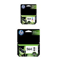 HP 564 Cyan, Magenta & Yellow Original Ink Cartridges, 3 pack (N9H57FN) and HP 564 Black Original Ink Cartridges, 2 pack (C2P51FN) Bundle
