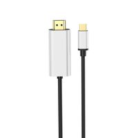 USB-C to HDMI Adapter, USB3.1 Type-C to HDMI 4K (Male), Compatible for MacBook OS/Windows/Linux/Mobile Phone and More -Space Gray (Silver)