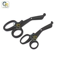 G.S TACTICAL BLACK - PREMIUM FLUORIDE SCISSOR 7.5" AND 5.5" SET OF 2 IDEAL FOR EMT, FIRST RESPONDER, FIREFIGHTER, BEST QUALITY