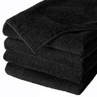 24 Microfiber 16x16" Cleaning Cloths Detailing polishing Towels Rags 320 GSM BLK
