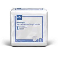 Medline Protection Plus Classic Protective Underwear, Large, 18 Count (Pack of 4)