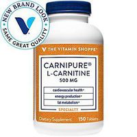 Carnipure™ LCarnitine 500mg, Clinically Studied Ingredient Supports Weight Management, Energy Production Fat Metabolism (150 Tablets) by The Vitamin Shoppe