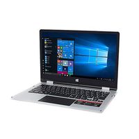 Evoo 11.6" Convertible Touchscreen Laptop, Windows 10,2GB, 32GB Storage, Mini HDMI, Webcam, Black (Silver)