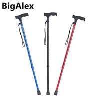 BigAlex Walking Cane,Adjustable Walking Cane,Flexible,Lightweight,Adjustable, Portable Hand Walking Stick - Balancing Mobility Aid - Sleek, Comfortable T Handles for Men for Women(Black)