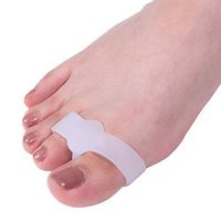 ZaxSota 2 Pairs Toe Separators, Gel Big Toe Corrector Toe Straightener,Hammer Toe Corrector, Hammer Bunion Spacers, Toe Straightener，Foot Care (Universal Size, White)